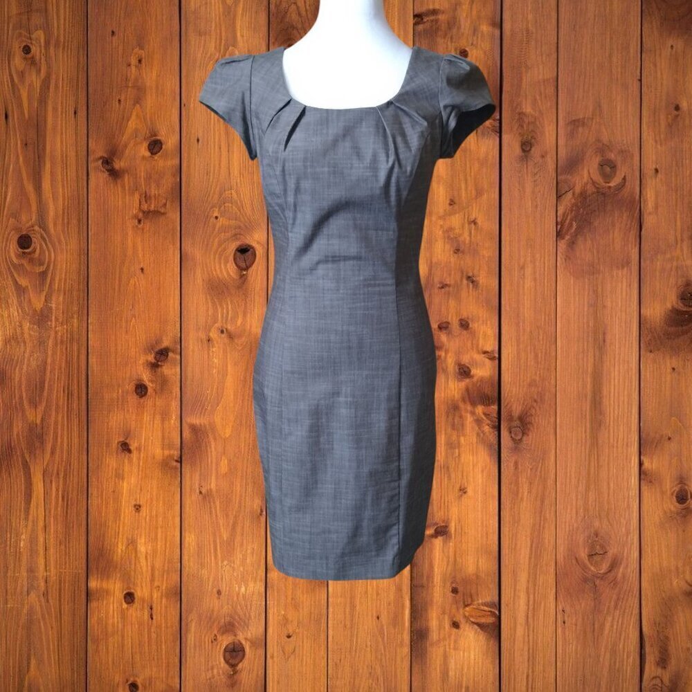 Iz Byer Size 5 Short Sleeve Career Classic Brown Sheath Dress Office